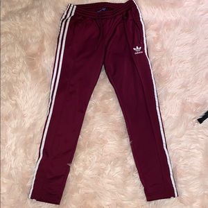 Maroon Adidas Pants